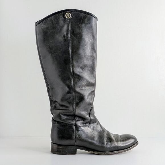Frye Boots Melissa Button 2 75477 Womens 8 Black Tall Knee High Riding Extended - Picture 9 of 16